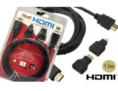 HDMI Cable with Micro & Mini HDMI Adapter
