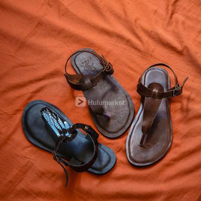 Leather sandals shoes