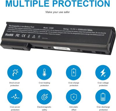 HP CA06 Laptop Battery Replacement (6-Cell, 10.8V/11.1V, ~47Wh) for HP ProBook 640 G1, 645 G1, 650 G1, 655 G1 Series