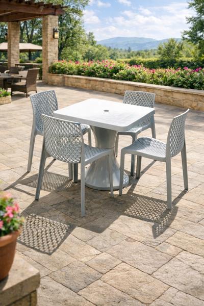 4 chairs and 1 table