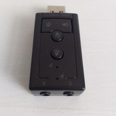 USB 2.0 to 3.5mm Audio Adapter - External Sound Card 7.1 Channel for PC, Laptop,
PS4 - Driverless
