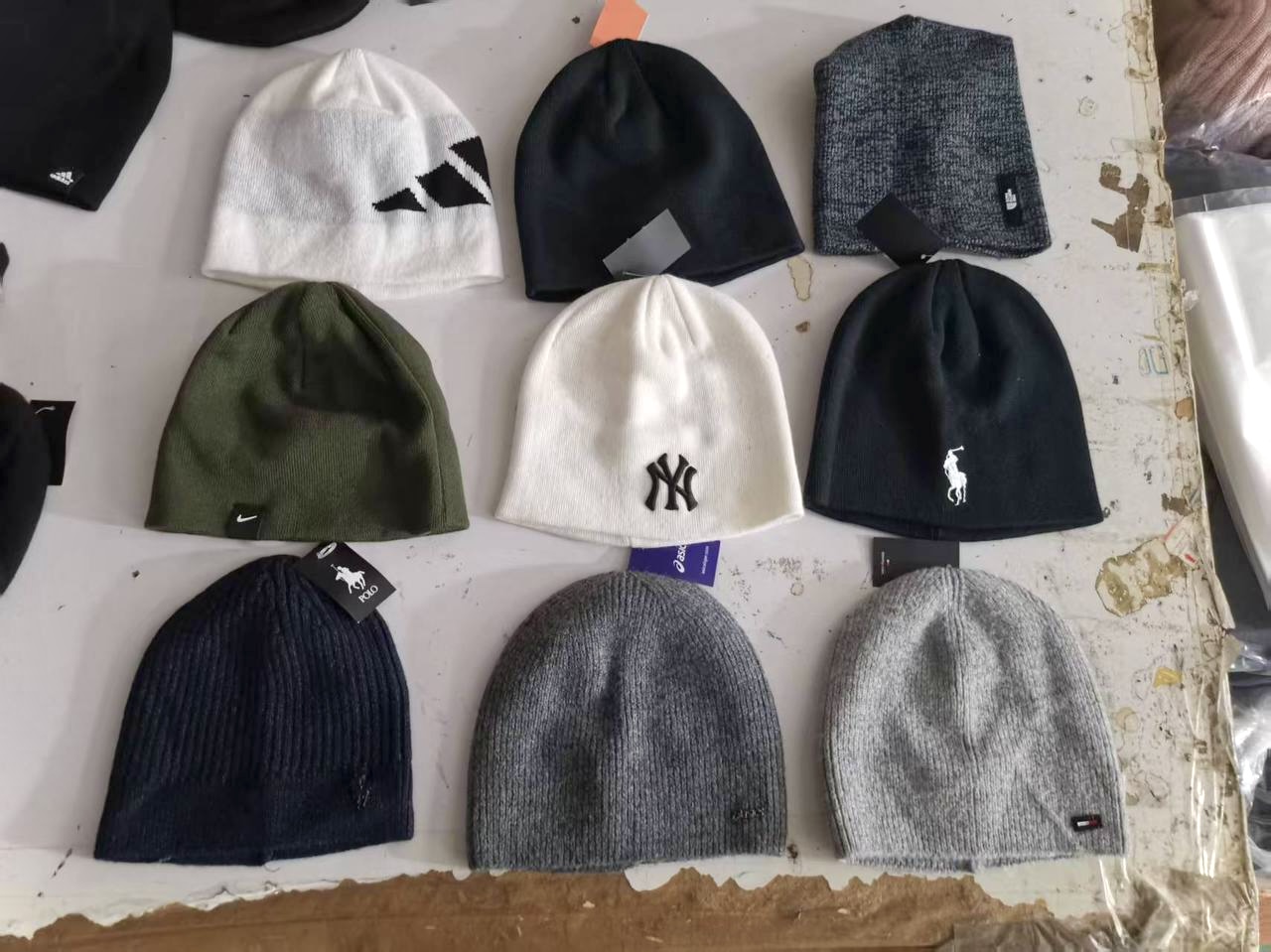 Premium Minimalist Winter Beanies - Nike, Adidas, NY & Polo