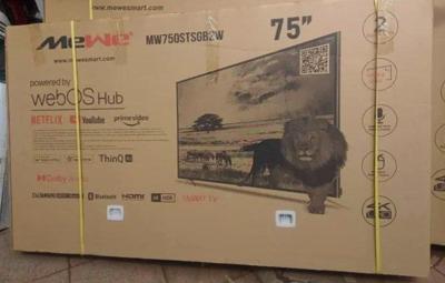 MEWE 75"NEW 2026 ◇ 4K SMART UHD TV ◇ FREE DELIVERY ◇ 10 YEARS WARRANTY ◇ PRICE....190,000