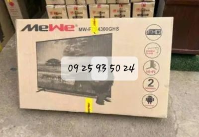 Mewe 43inch TV smart 4k android double glass