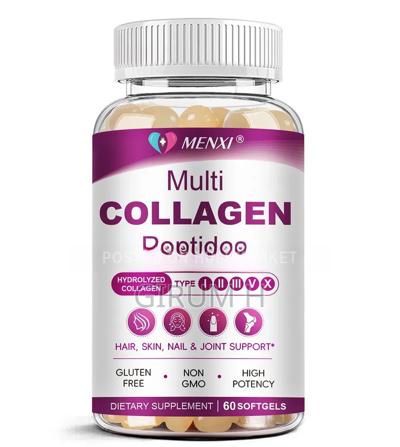 Multi Collagen Peptides, 60 Softgels Support Hair Skin Nails Joints.