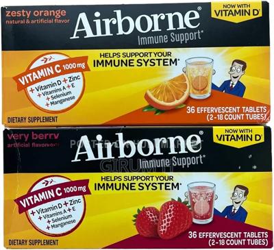 Airborne Immune Support Tablets, Zesty Orange Flavor With Vitamin C +