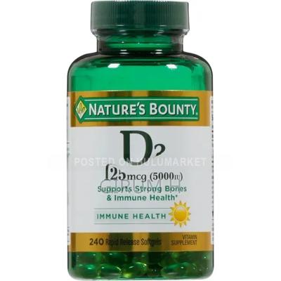 Vitamin D3, Featuring 125mcg (5000 Iu) Per Softgel