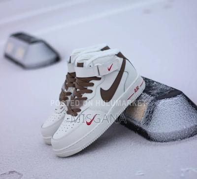 Nike Air Force 1high Boots "Brown Swoosh"