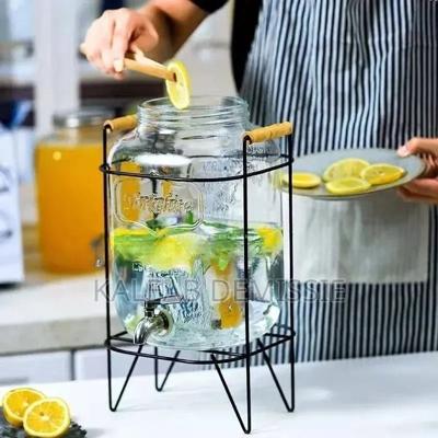 5litter Glass Dispenser Jar With Rack