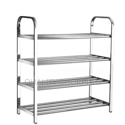 ባለ 4 ደረጃ ጫማ መደርደሪያ 4 Layer Stainless Steel Shoes Rack