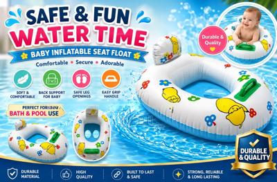 Baby Inflatable Seat Float With Backrest Safety Leg Hol
