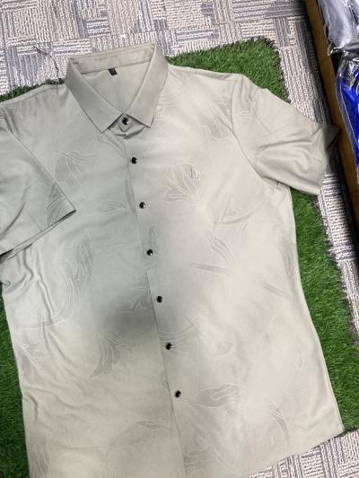 Dior Jacquard Leaf Pattern & Geometric Short-Sleeve Shirts