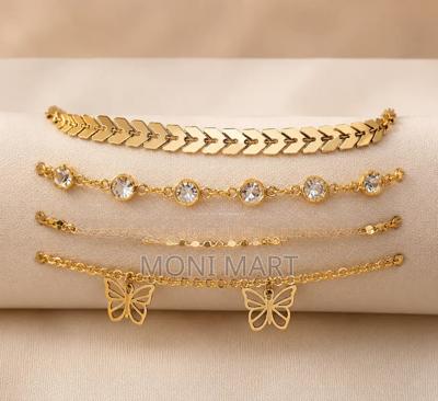 4 PCS Anklets የእግር አልቦ