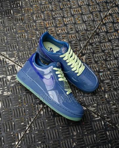 Nike Air Force 1 Low 'Patent Pack' Blue/Green Glossy Patent Leather