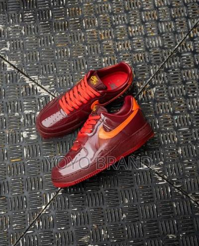 Nike Air Force 1 Low "Dark Team Red," Shiny, Deep Burgundy