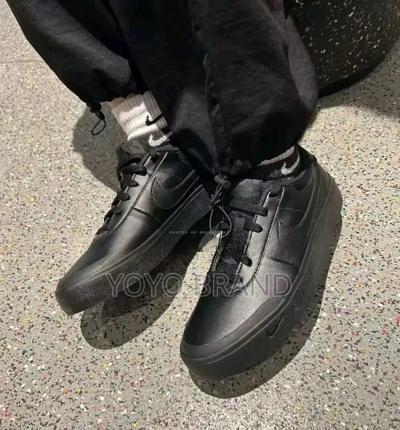 Nike Court Shot All-Black Unisex Fashion Flat Leather Shoes