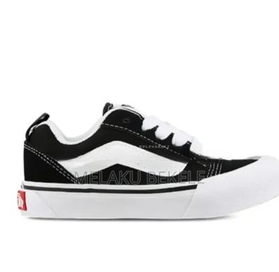 Vans Knu Skool Black and White Skate Shoes