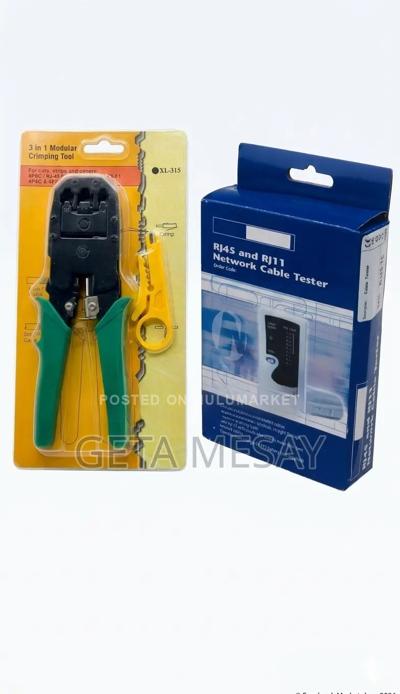 Professional Rj45 Network Cable Crimping Tool Tester Kit