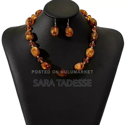 Bohemian Style High-End Faux Pearl and Earrings Set
