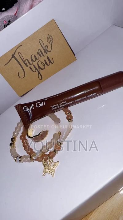 Bracelet and Lipgloss With Ring