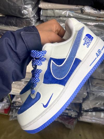Nike Air Force 1 Low x The North Face x Gucci Custom Sneakers
