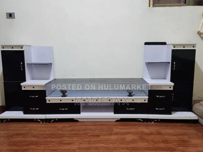 Modern Black White Entertainment Center With Glass Tv Stand
