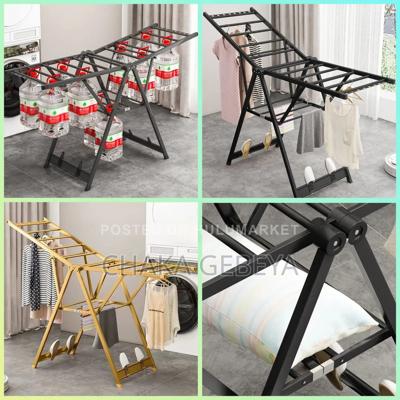Luxury Gold Finish Clothes Dryer – Strong Frame, Heavy Load Support