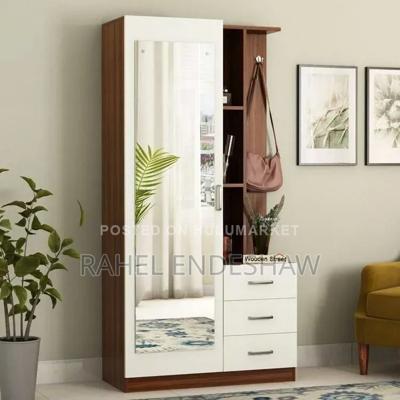 White With Brown Dresser