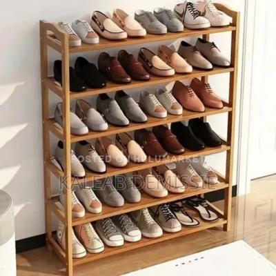 6 Layer Quality Wood Shoes Rack