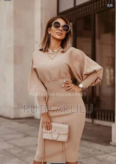 Elegant Office Lantern Sleeve Party Dresses