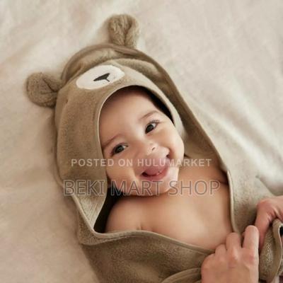 Baby Bear Hooded Towel Soft and Photo Ready የሕፃናት ፎጣ