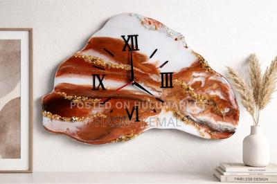 Resin Clock Handmade Art