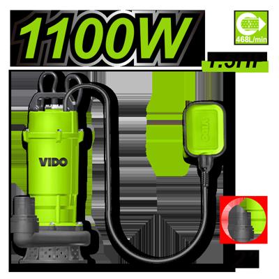 Vido submersible water pump 1.5hp