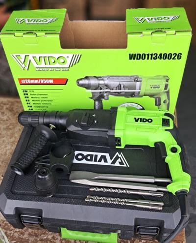 ቪዶ (VIDO) 950W ፕሮፌሽናል ከባድ ስራ የሚችል ሮታሪ ሀመር