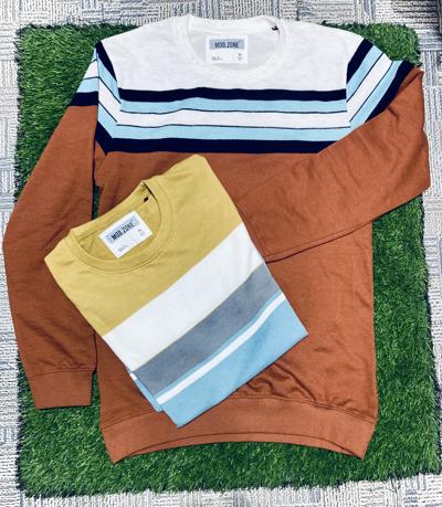 Mod.Zone Striped Crewnecks: