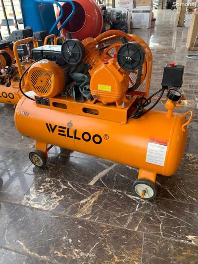 WELLO) 100L ፕሮፌሽናል የቤልት ኤር ኮምፕሬሰር / አየር መሙያ ማሽን (2.2KW / 3HP)
