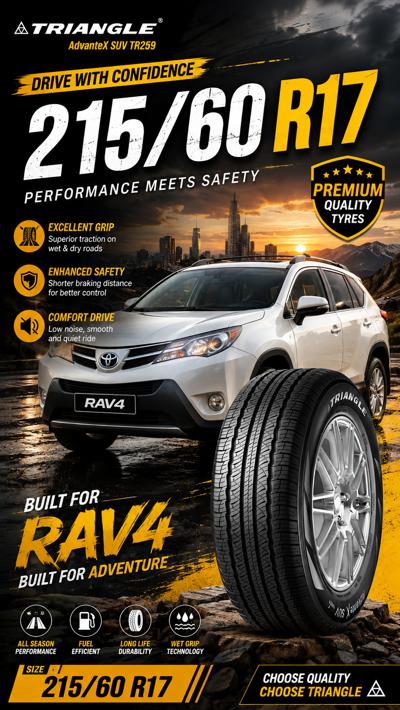 215 60 r17 car tyre rav 4 Toyota