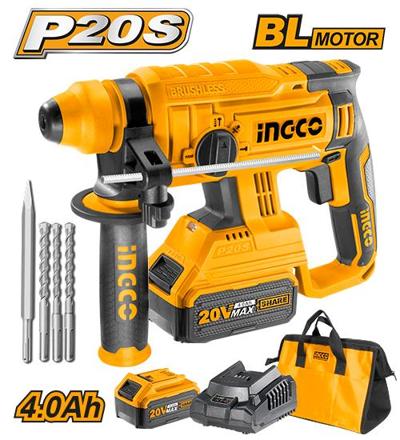 Ingco brushless chargable rotary hammer drill 20v