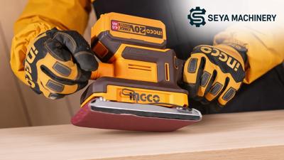 Ingco cordless rechargable sander 20v