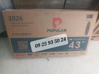 POPULAR TV 43INCH 4K SMART ANDROID TV