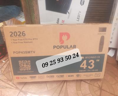 POPULAR TV 43INCHE 4K SMART ANDROID TV