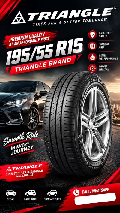 195 55 r15 triangle vitz car tyre goma