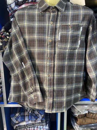 Vintage Distressed Plaid Flannel Shirt